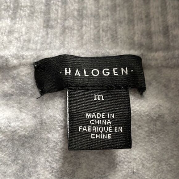 Halogen Light Gray Wool Cowl Neck Sweater - Picture 2 of 5